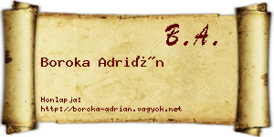 Boroka Adrián névjegykártya